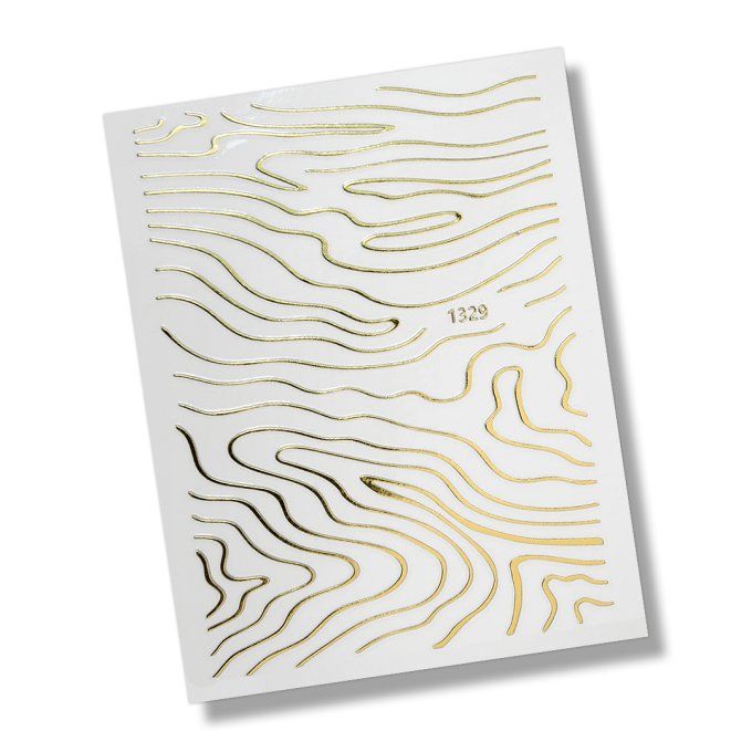 NAIL STICKERS -LINES GOLD