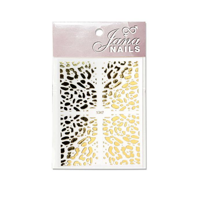 NAIL STICKERS -ANIMAL PRINT N°6 GOLD