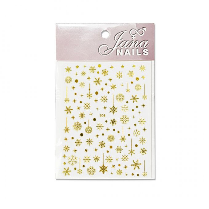 Nail stickers Stars & Snowflakes Gold