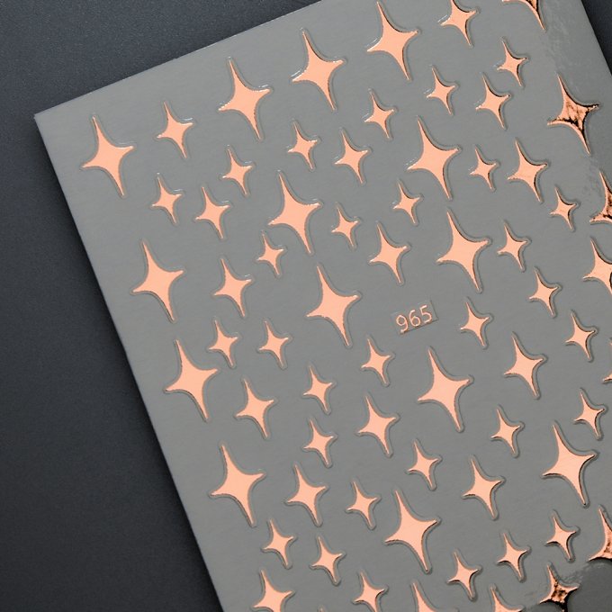 Nail stickers Stars Rose Gold