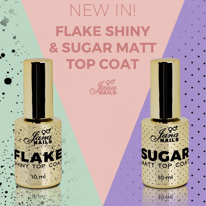 Flake top coat / shiny / - 10 ml