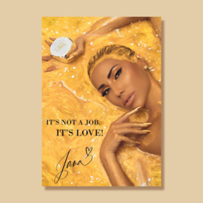 Poster "it's not a job it's love " - gold