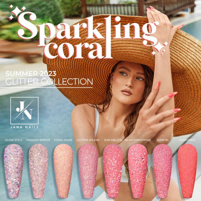 Set Glitter Coral 